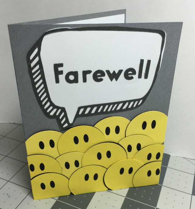 Farewell Speech Bubble Card